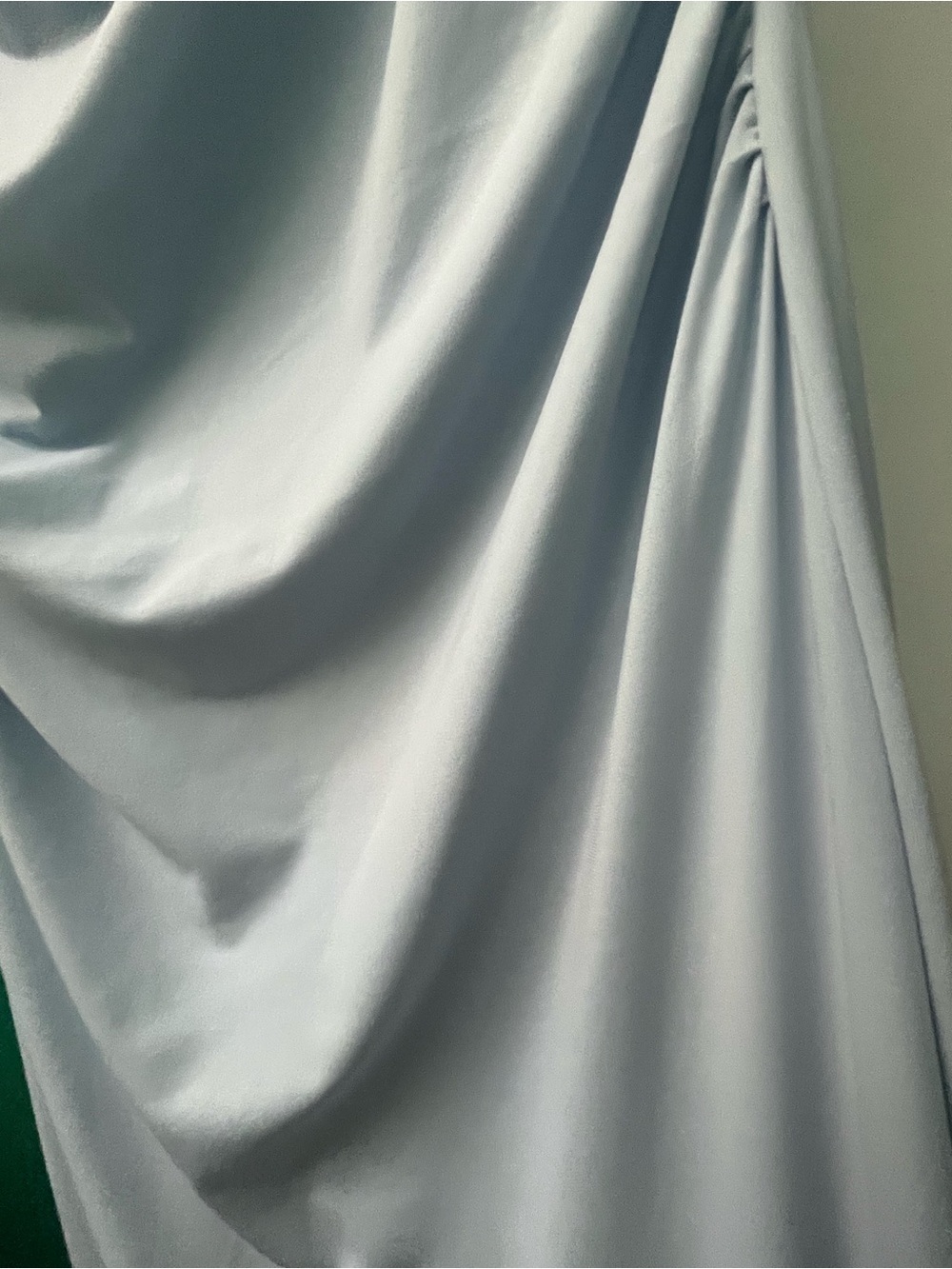 Wayf Say Less Ruched One-Shoulder Light Blue Maxi Dress - Picture 6 of 7